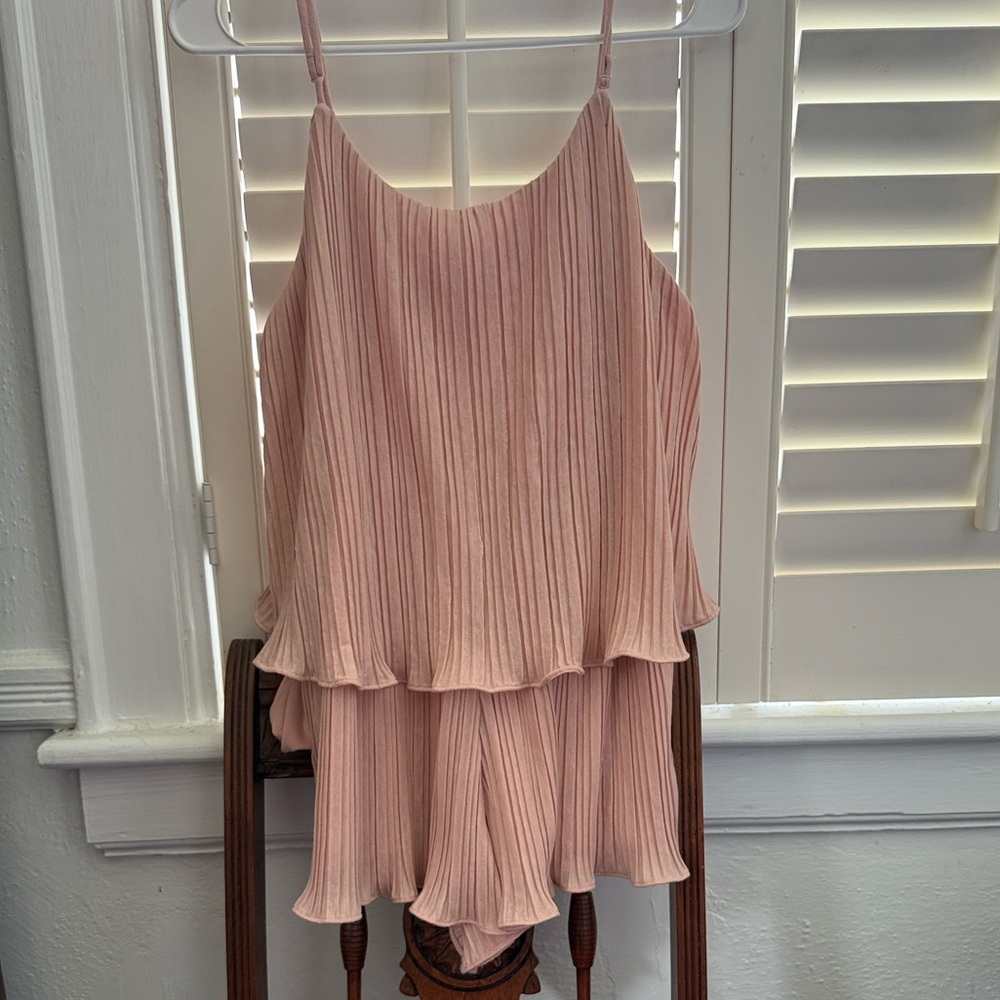 NBD Blush Pink Pleated Top